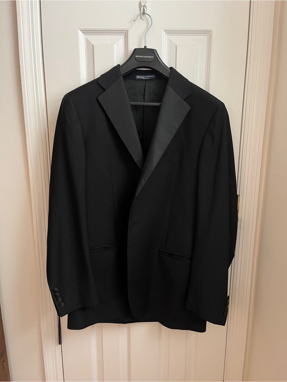 Ralph Lauren Black Grosgrain Lapel Tuxedo Jacket and Pants - Picture 1 of 9